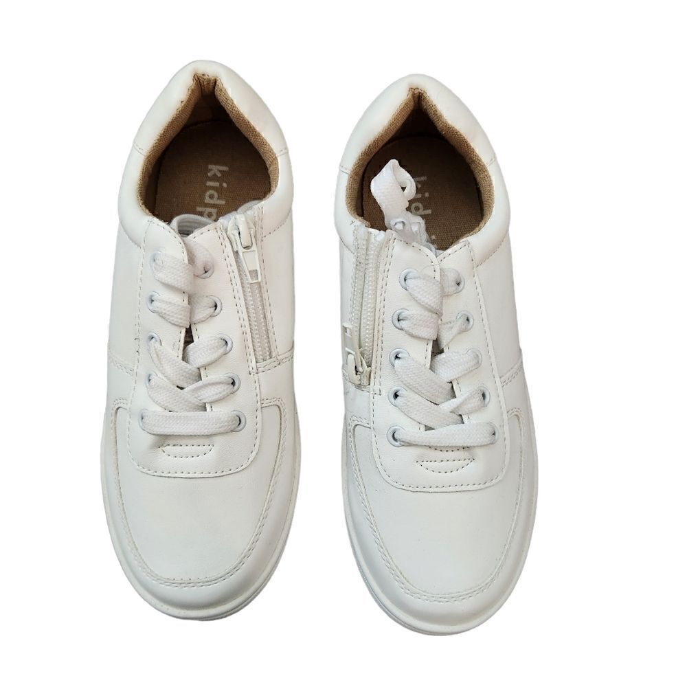 Kidpik  LOW TOP SNEAKER Shoes Size 2 Boy's Youth White NWOT